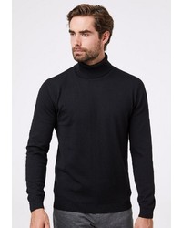 schwarzer Rollkragenpullover von Pierre Cardin