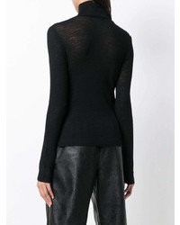 schwarzer Rollkragenpullover von T by Alexander Wang