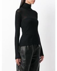 schwarzer Rollkragenpullover von T by Alexander Wang