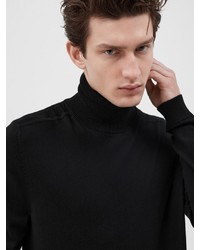 schwarzer Rollkragenpullover von Selected