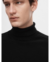 schwarzer Rollkragenpullover von Selected