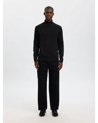 schwarzer Rollkragenpullover von Selected