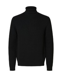 schwarzer Rollkragenpullover von Selected