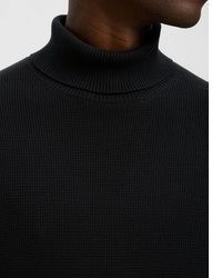schwarzer Rollkragenpullover von Selected