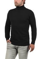 schwarzer Rollkragenpullover von Solid