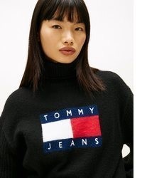 schwarzer Rollkragenpullover von Tommy Jeans