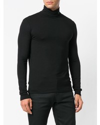 schwarzer Rollkragenpullover von Raf Simons