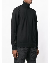 schwarzer Rollkragenpullover von Stone Island