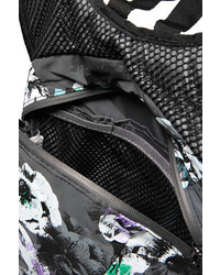 schwarzer Rucksack mit Blumenmuster von adidas by Stella McCartney