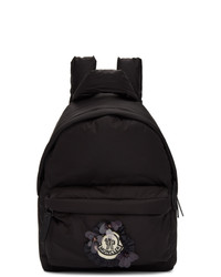 schwarzer Rucksack mit Blumenmuster von Moncler Genius