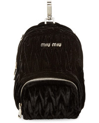 schwarzer Rucksack von Miu Miu