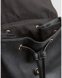 schwarzer Rucksack von Asos