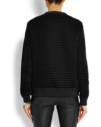 schwarzer Samt Pullover mit einem Rundhalsausschnitt von Givenchy