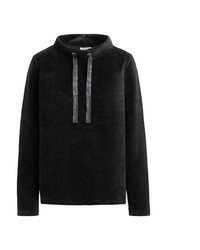 schwarzer Samtpullover von SOCCX