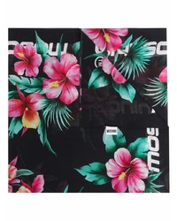 schwarzer Schal mit Blumenmuster von Moschino
