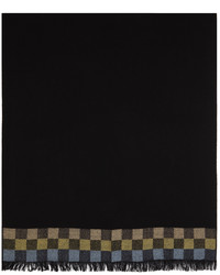 schwarzer Schal mit Karomuster von Paul Smith