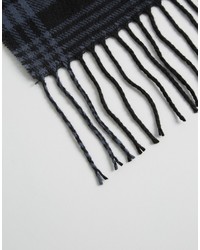 schwarzer Schal mit Karomuster von Asos