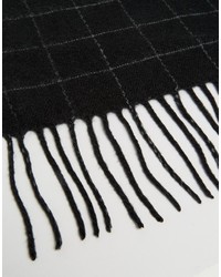 schwarzer Schal mit Karomuster von Asos