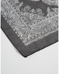 schwarzer Schal mit Paisley-Muster von Reclaimed Vintage