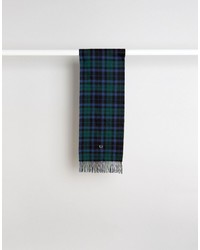 schwarzer Schal mit Schottenmuster von Fred Perry