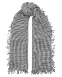 schwarzer Schal mit Vichy-Muster