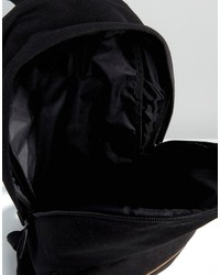 schwarzer Segeltuch Rucksack von Asos