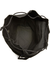 schwarzer Segeltuch Rucksack von Baggu