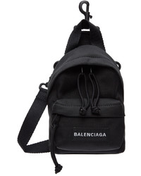 schwarzer Segeltuch Rucksack von Balenciaga