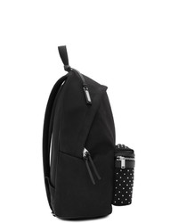 schwarzer Segeltuch Rucksack von Saint Laurent