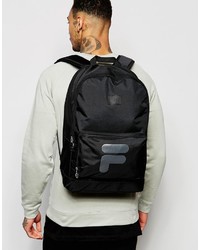 schwarzer Segeltuch Rucksack von Fila