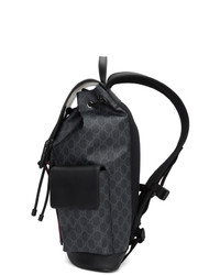 schwarzer Segeltuch Rucksack von Gucci