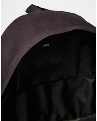 schwarzer Segeltuch Rucksack von Asos