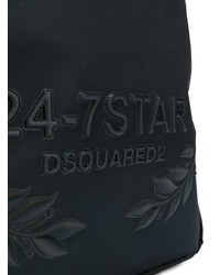 schwarzer Segeltuch Rucksack von DSQUARED2