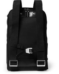 schwarzer Segeltuch Rucksack