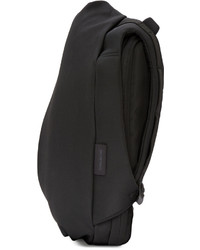 schwarzer Segeltuch Rucksack