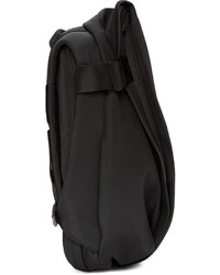 schwarzer Segeltuch Rucksack