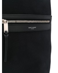 schwarzer Segeltuch Rucksack von Saint Laurent