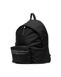 schwarzer Segeltuch Rucksack von Saint Laurent