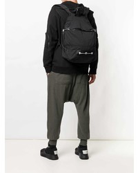 schwarzer Segeltuch Rucksack von Rick Owens DRKSHDW