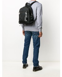 schwarzer Segeltuch Rucksack von Moschino