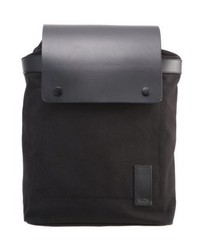 schwarzer Segeltuch Rucksack von KIOMI