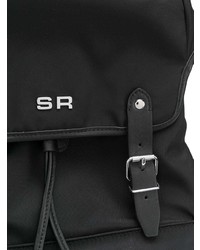 schwarzer Segeltuch Rucksack von Sonia Rykiel