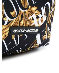 schwarzer Segeltuch Rucksack von VERSACE JEANS COUTURE