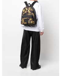 schwarzer Segeltuch Rucksack von VERSACE JEANS COUTURE