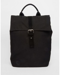 schwarzer Segeltuch Rucksack von Mi-pac