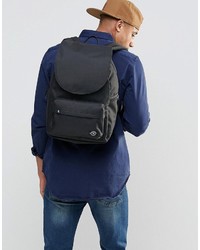 schwarzer Segeltuch Rucksack