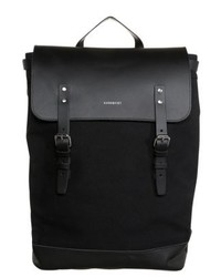 schwarzer Segeltuch Rucksack von SANDQVIST