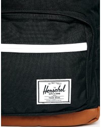 schwarzer Segeltuch Rucksack von Herschel