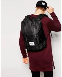 schwarzer Segeltuch Rucksack von Herschel