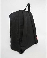 schwarzer Segeltuch Rucksack